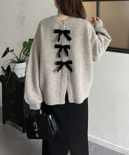 新品✨️prose verse プロズヴェール 前後2wayリボンカーディガン prose verse（プロズヴェール） カーディガン 前後2wayリボン