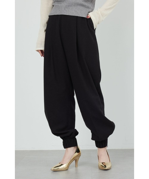 黒 サルエルパンツ タック入り Limue パンツ サルエルタックパンツ レディース : ZOZOTOWN Yahoo!店