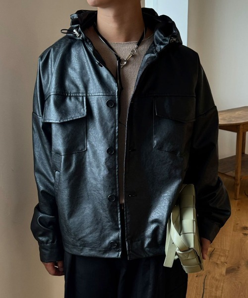 【4Lサイズ】 ATTENTION LEATHER ライダース ジャケット 牛革 アテンション レザージャケット - ATTENTION | アンバーピース