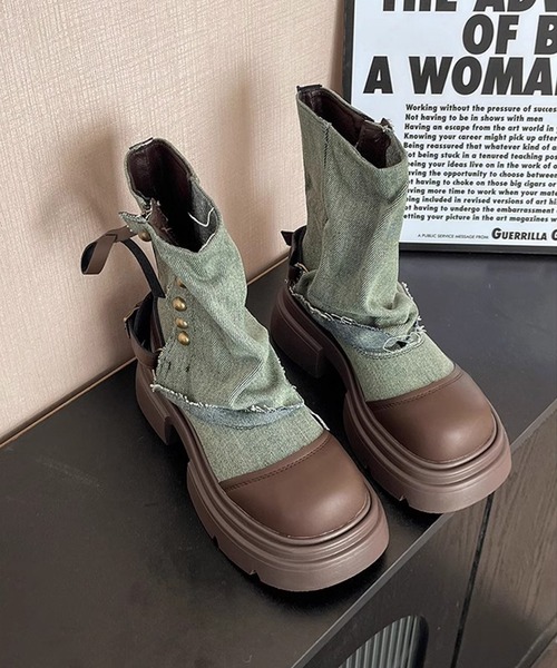 ブーツ シューズ 厚底 カットオフ ストレッチ 34/39 楽天市場】8/7 9:59マデ 3199円 送料無料 ブーツ レディース
