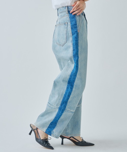 WHYTO パンツ 「WHYTO. / ホワイト」 SIDE LINE DENIM