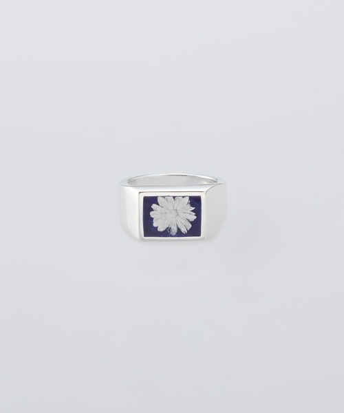 XOLO　Signet Ring with Blue Flowe XOLO JEWELRY Signet Ring with Blue Flower | MAR