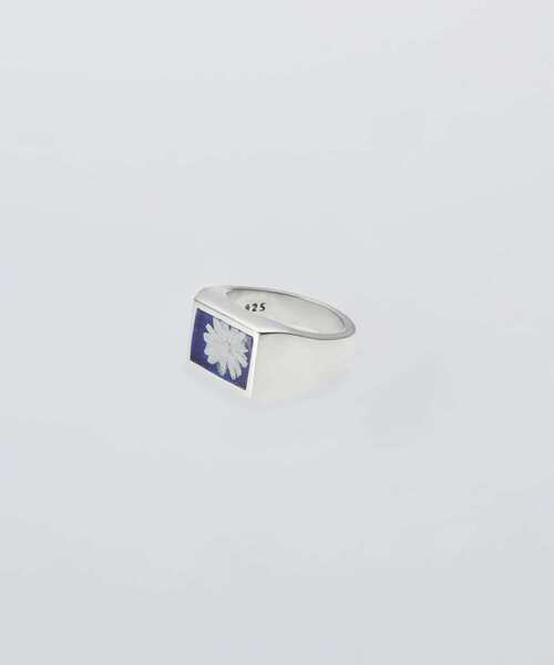XOLO　Signet Ring with Blue Flowe XOLO JEWELRY Signet Ring with Blue Flower | MAR