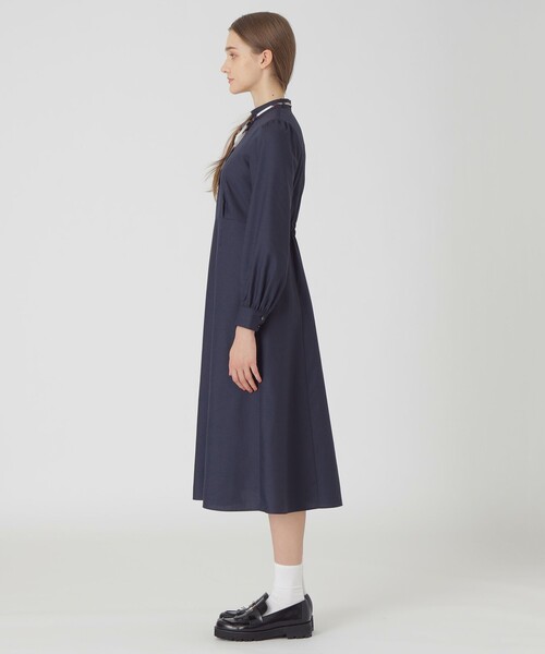 ブルーレーベルクレストブリッジ今期ワンピース　マイクロスパンポプリンドレス BLUE LABEL CRESTBRIDGE ワンピース マイクロスパンポプリン