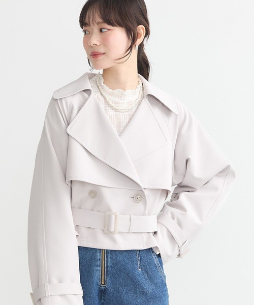 earth music&ecology トレンチコート コート バックフレア