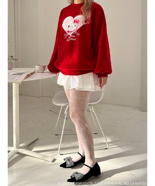 トレーナー スウェット MORE self LOVE logo rhinestone sweat レディース MORE self LOVE logo rhinestone sweat｜Tシャツ・カットソー