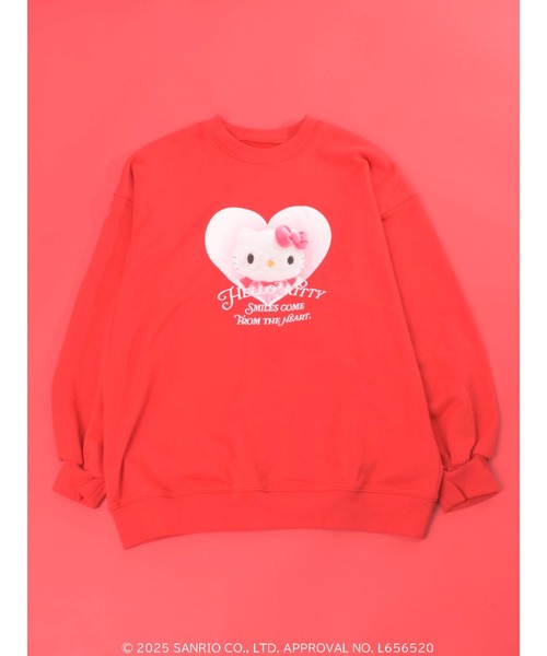 スウェット HELLO KITTY スウェット レディース MORE self LOVE トレーナー スウェット 「HELLO KITTY」 SMILES