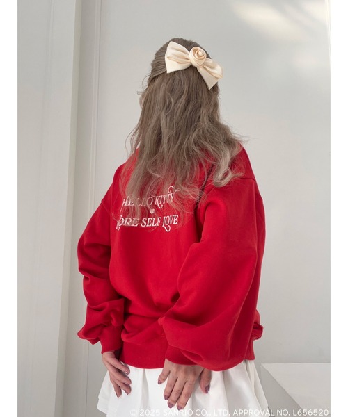 トレーナー スウェット 「HELLO KITTY」 SMILES COME FROM THE HEART SWEAT レディース MORE self LOVE トレーナー スウェット 「HELLO KITTY」 SMILES