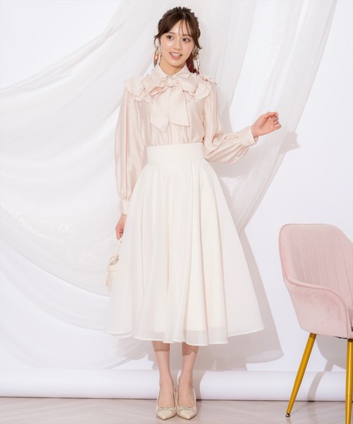 【ウィルセレクション】 オーガンジーフレアスカート新品未使用 ウィルセレクション WILLSELECTION オーガンジーフレアスカート