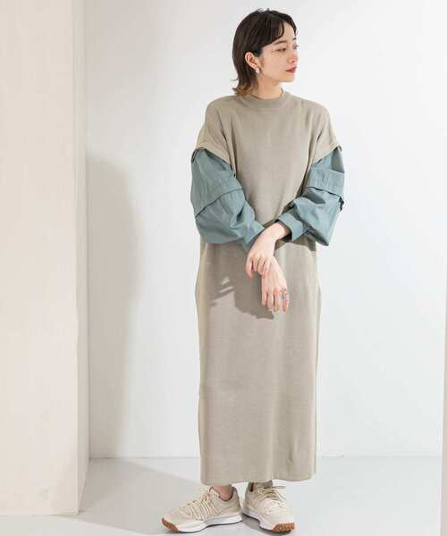 「KBF」 ニットワンピース ONE ベージュ レディース_画像5