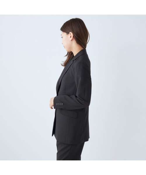 スーツセレクト　レディース　ビジネス　フォーマル　ジャケット　パンツ　2点セット SUIT SELECT セットアップ 「通年」2釦テーパードパンツスーツ