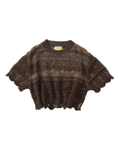 ニット セーター ODAKHA / crazy lace short knit(クレイジーレースショート丈ニット OH25SS-KN11) レディース