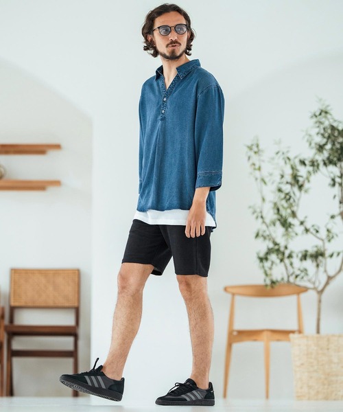 Magine（マージン） パンツ mp13468-Textured Knit-Like Fabric Short