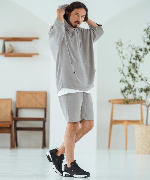 Magine（マージン） パンツ mp13468-Textured Knit-Like Fabric Short