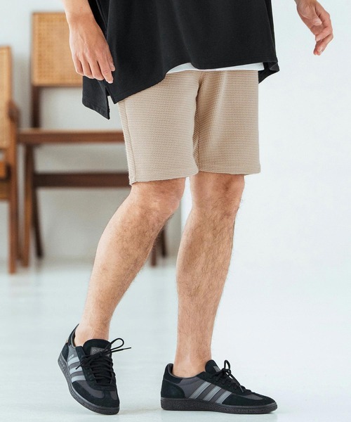 Magine（マージン） パンツ mp13468-Textured Knit-Like Fabric Short