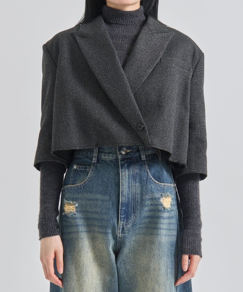 louren ジャケット テーラードジャケット 「Louren/ローレン」cutoff 