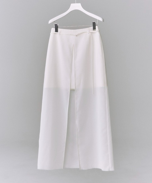 JOSE MOON スカート SHEER COMBI SLIT SKIRT/シアーコンビ