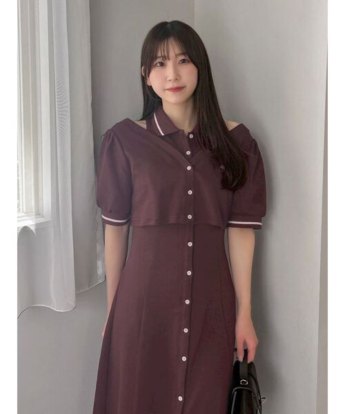 【POLOBCSコラボ】レイヤードポロワンピース POLOBCSコラボ】レイヤードポロワンピース（ワンピース）｜POLO