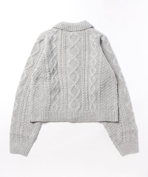 「TINA：JOJUN」 ニットカーディガン M ヘザーグレー レディース_画像2