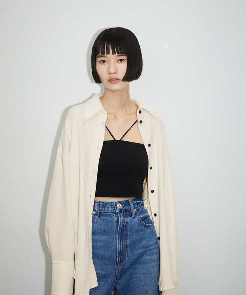 「ADAM ET ROPE'」 長袖シャツ FREE オフホワイト レディース