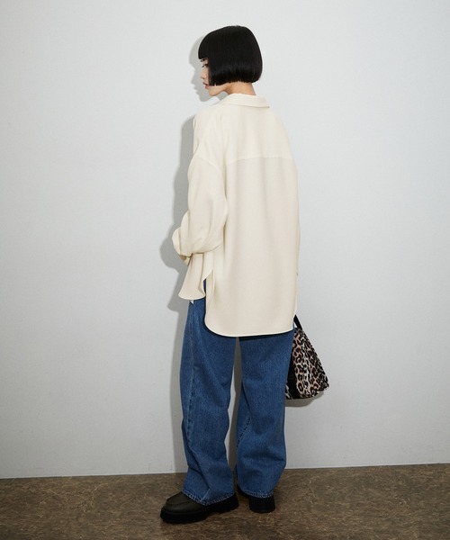 「ADAM ET ROPE'」 長袖シャツ FREE オフホワイト レディース ADAM ET ROPE' 「ADAM ROPE'」 長袖シャツ FREE オフホワイト