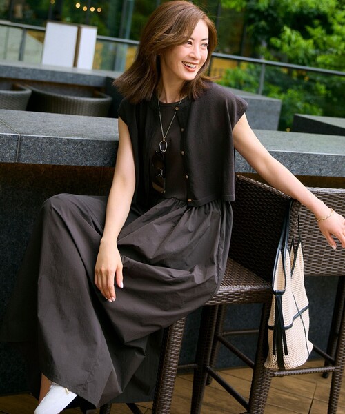 23区 サイズ40 大人可愛い 切り替え ワンピース♪ 23区 サイズ40 大人可愛い 切り替え ワンピース♪