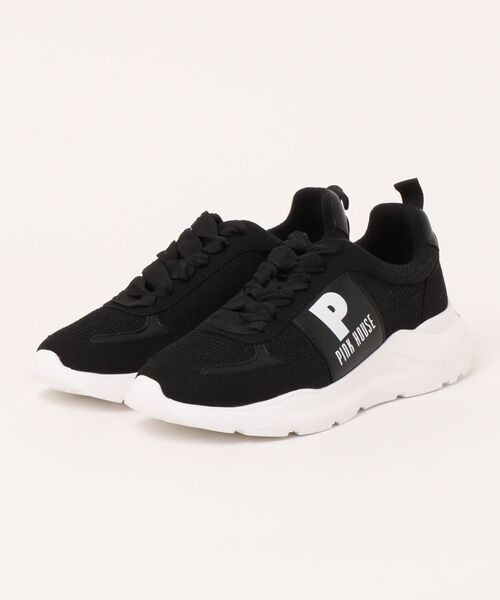 PINK HOUSE（ピンクハウス） スニーカー Pロゴプリントチュール使い