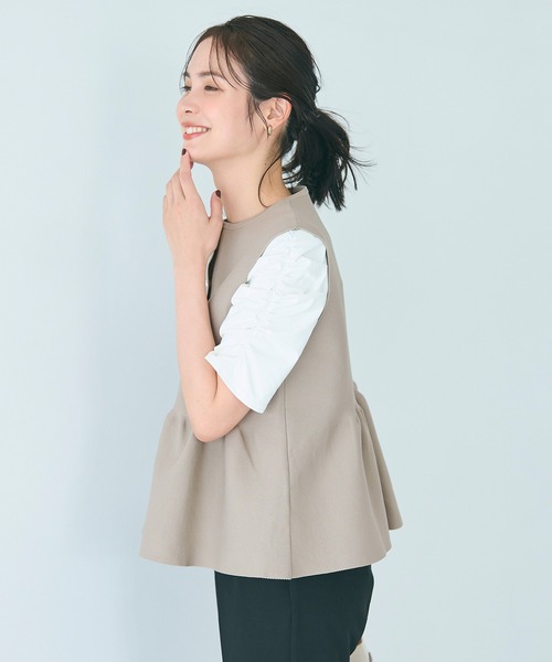 ベスト ジレ 「WEB限定」ラメペプラムニットベスト「手洗い可能」 レディース 楽天市場】ペプラム ニット（ベスト・ジレ｜トップス
