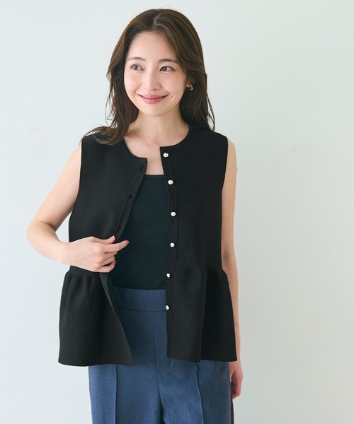 ベスト ジレ 「WEB限定」クラッシュニットNS/142599 レディース JEANASIS ベスト ジレ 「WEB限定」クラッシュニットNS/142599
