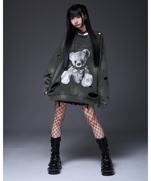 travas tokyo メイドクマ 熊 ベアー レース トレーナー スウェット TRAVAS TOKYO（トラバストーキョー） トレーナー スウェット 「TRAVAS