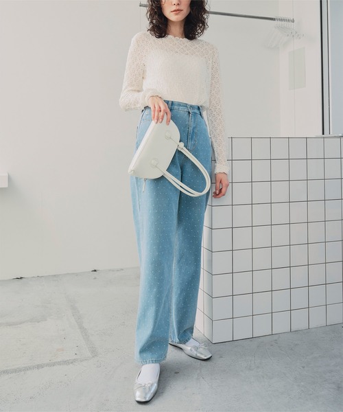 「titivate」 長袖カットソー M アイボリー レディース