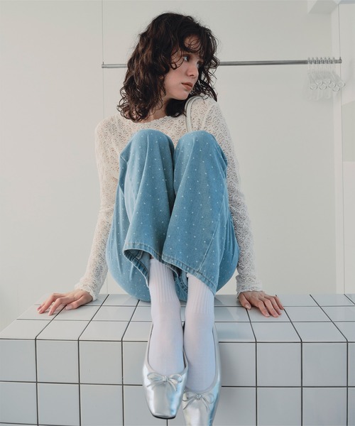 「titivate」 長袖カットソー M アイボリー レディース