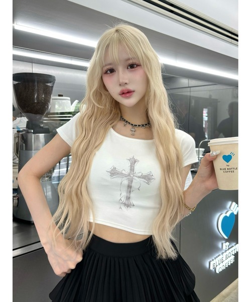 tシャツ クロスフェードコンパクトTシャツ レディース
