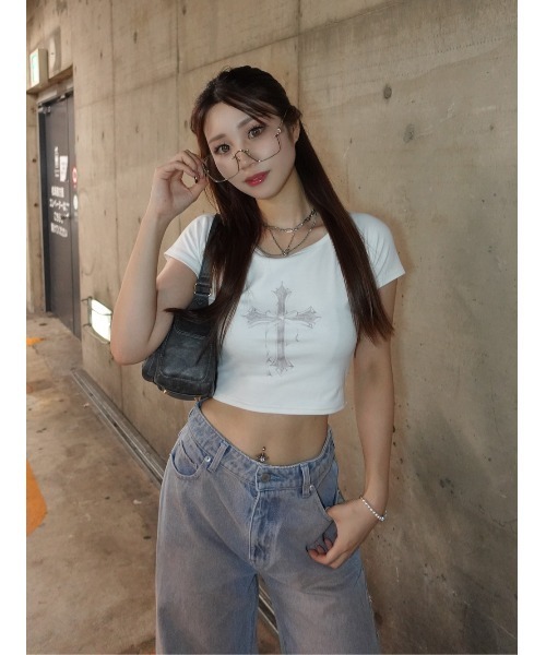 Darich tシャツ クロスフェードコンパクトTシャツ レディース