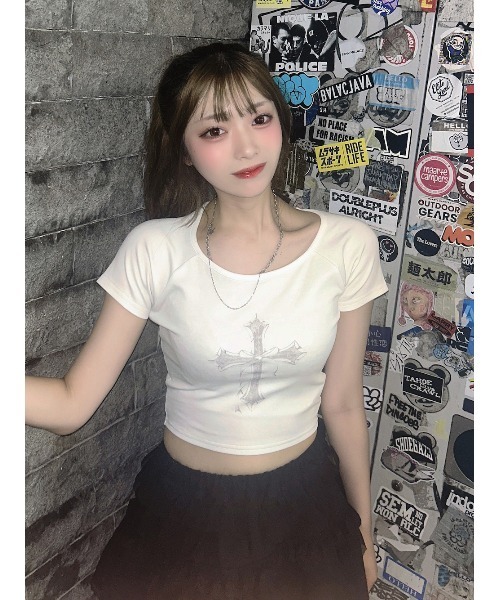 Darich tシャツ クロスフェードコンパクトTシャツ レディース