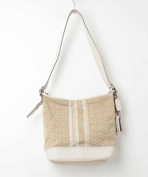 コーチ ショルダーバッグ ベージュ/ホワイト COACH 「COACH」 ショルダーバッグ - ベージュ レディース