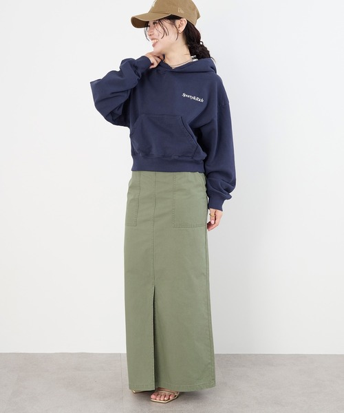 SPORTY&RICH パーカー 「SPORTY ＆ RICH」クロップドフーディ-Cropped