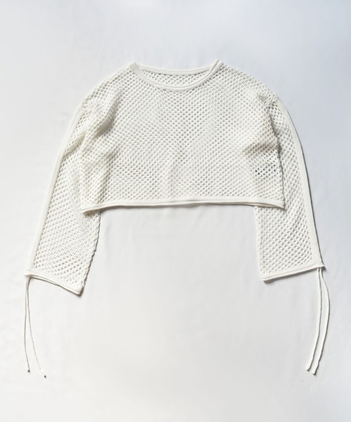 「me+em select」 長袖ニット FREE アイボリー レディース_画像2