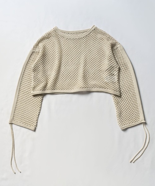 「me+em select」 長袖ニット FREE アイボリー レディース_画像3