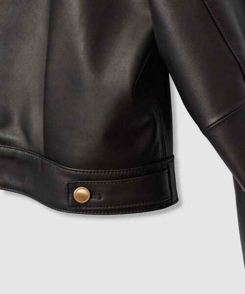 ANAYI（アナイ） レザージャケット ライダース ラムレザーステンカラー