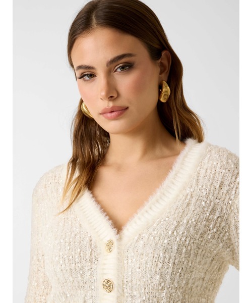 GUESS（ゲス） カーディガン Long Sleeves V-neck Aomori Tape Yarn