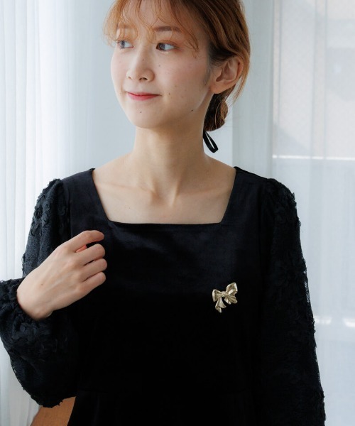 flower ブラウス シャツ ブロッサムベロアトップ レディース