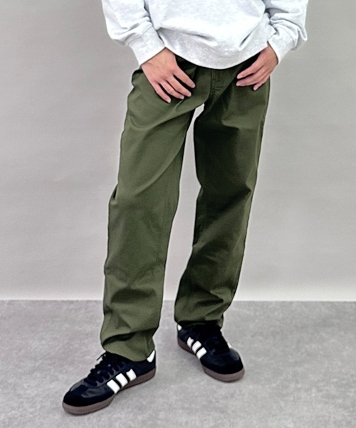 GLAZOS（グラソス） パンツ 綿ポリストレッチツイル・スリムパンツ 