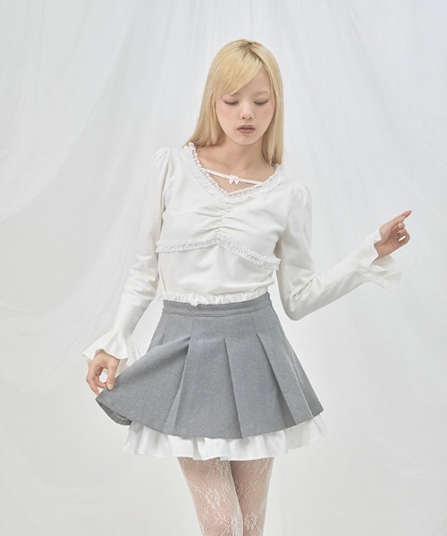Fickle Bebe（フィクルベベ） スカート レイヤードプリーツスカート