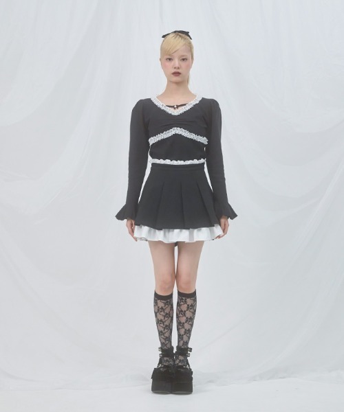 Fickle Bebe（フィクルベベ） スカート レイヤードプリーツスカート