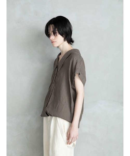 「enchainement」 半袖シャツ フリー オレンジ レディース_画像3
