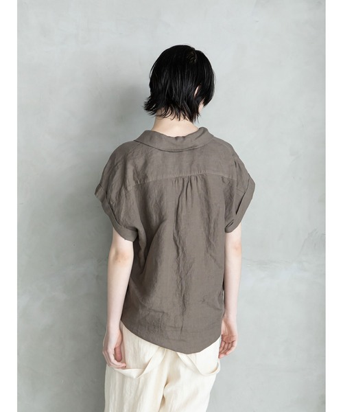 「enchainement」 半袖シャツ フリー オレンジ レディース_画像5