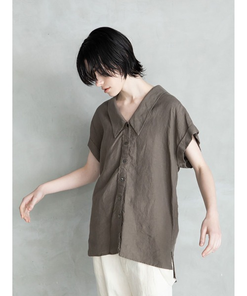 「enchainement」 半袖シャツ フリー オレンジ レディース_画像7