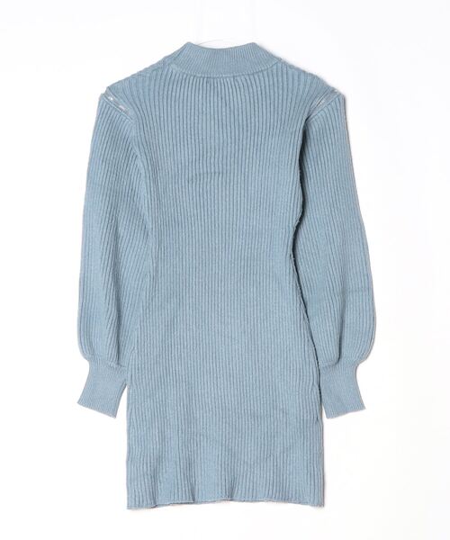 「EMODA」 ニットワンピース FREE ブルー レディース_画像2