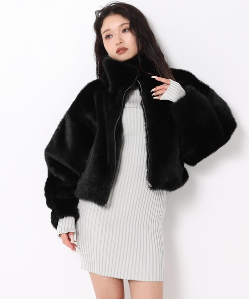 ANAP（アナップ） ブルゾン アウター ハイネック フェイク ファー